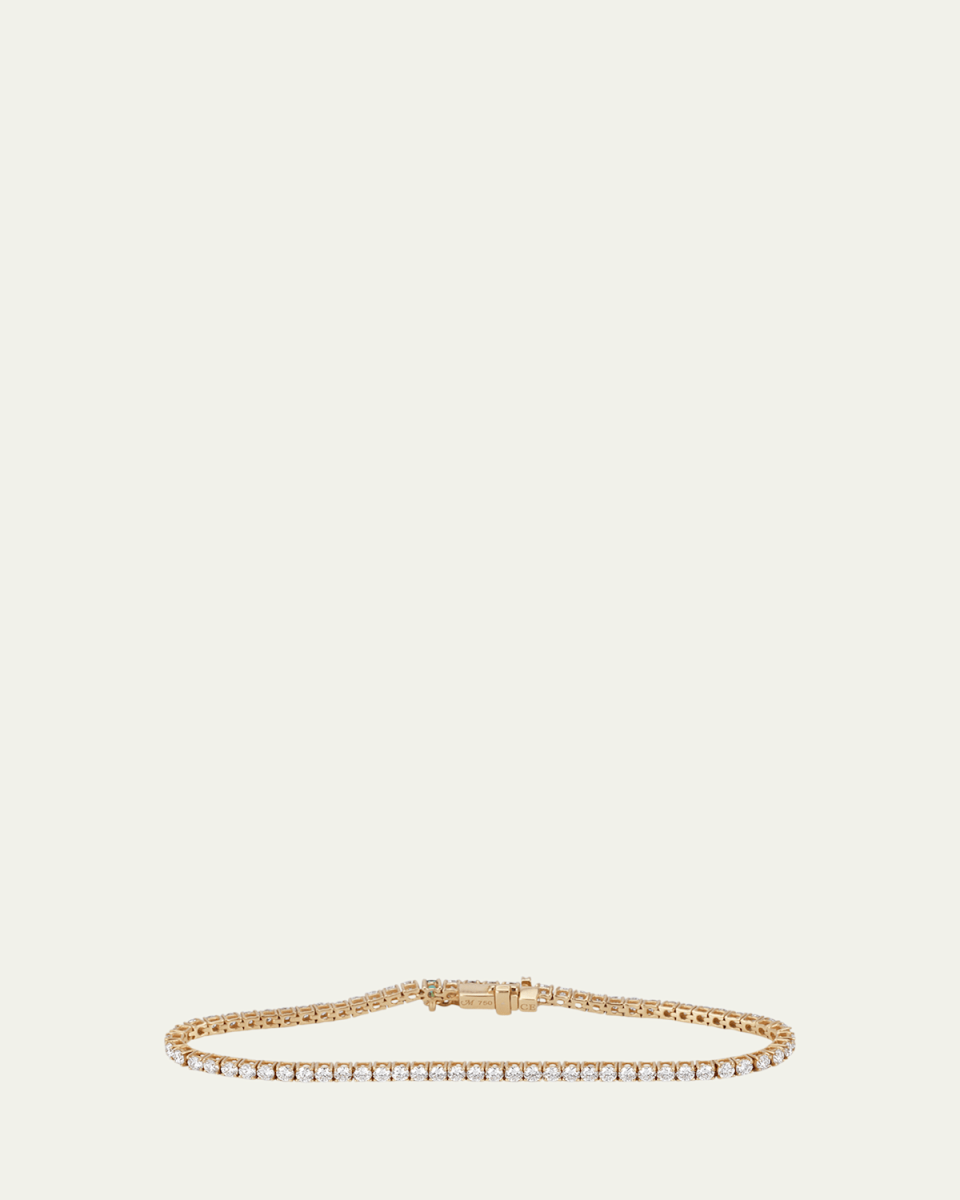 Bezel-Set Diamond Tennis Bracelet